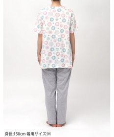 Wing パジャマ 綿100%(本体) 天竺素材 5分袖 半袖 長ズボン レディース EP8045 ウイング／ワコール