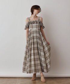 GRACE CONTINENTAL チェックサッカーワンピース