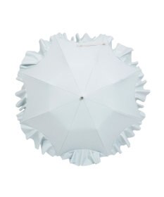 MOONBAT 【1級遮光/遮熱/UV】LANVIN en Bleu (ランバン オン ブルー)晴雨兼用日傘 ラッフルフリル 無地 チャーム付き 折りたたみ傘 楽折