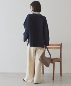 AMERICAN HOLIC Wフェイスラウンドヘム ラグランニットカーディガン