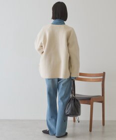 AMERICAN HOLIC Wフェイスラウンドヘム ラグランニットカーディガン