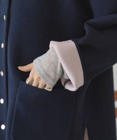 AMERICAN HOLIC Wフェイスラウンドヘム ラグランニットカーディガン