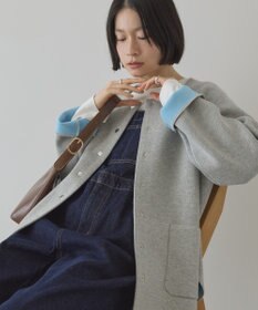 AMERICAN HOLIC Wフェイスラウンドヘム ラグランニットカーディガン