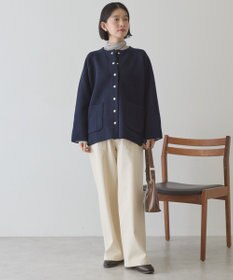 AMERICAN HOLIC Wフェイスラウンドヘム ラグランニットカーディガン