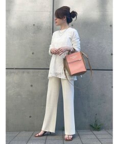 Green Parks AnriettMusee シャーリングスリーブＴシャツ＋レースキャミソールＳＥＴ