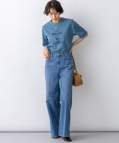 23区 L 【FUDGE掲載/滝沢眞規子さん着用/RED CARD TOKYO×23区】 センタープレス デニム ワイド パンツ