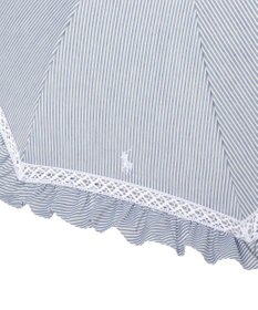 MOONBAT POLO RALPH LAUREN 晴雨兼用 長傘 ストライプフリル 日傘 一級遮光 遮熱 UV