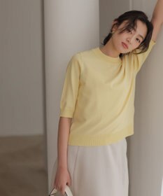 組曲 S マイラックカラー 6分袖 ニット