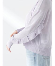 earth music&ecology 袖フリルシアーカーディガン