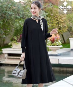 Tiaclasse L 【ストレッチジョーゼット】 シフォン袖ワンピース