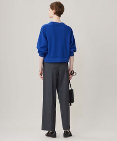 ICB 【UVカット・洗える】ジョーゼットジャージー クロップド丈プルオーバー