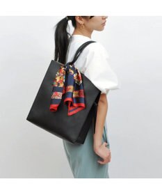 UNBILLION cachecache ビッグスカーフ付きサイド結びトート