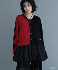 Green Parks VILLAINS/アシンメトリーニットカーディガン