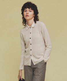 UNFILO ファインアルパカ 襟付きカーディガン