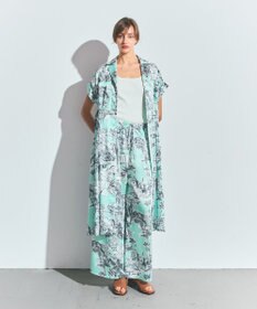 GRACE CONTINENTAL リゾートプリントツイルドレス