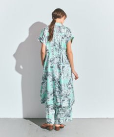 GRACE CONTINENTAL リゾートプリントツイルドレス
