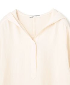 BEIGE， 【洗える】POMONA / Vネックフード付プルオーバー