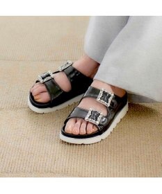 MODE ET JACOMO <carino>厚底ビジューバックルサンダル