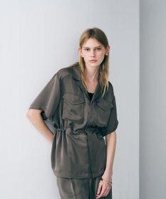 uncrave ライトダブルサテン シャツジャケット