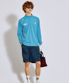 PW CIRCULUS 【吸水速乾 / UV遮蔽率99.5% UVカット / ストレッチ】【MEN】ハーフジップロングスリーブモックT ゴルフ