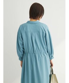 Green Parks ミディ丈ドロストシャツワンピース