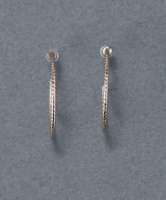 Phoebe 〈金属アレルギー対応〉ファインスレッドフープセラミックポストピアス シンプル/フープピアス