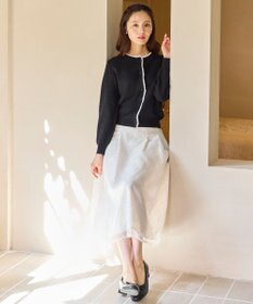 Feroux レーストリム ニット カーディガン