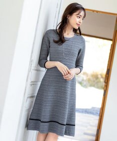 Tiaclasse L 【洗える】リップル編みニットワンピース