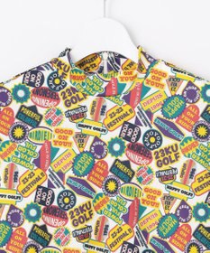 23区GOLF WEB限定【WOMEN】ステッカープリント モックネックワンピース