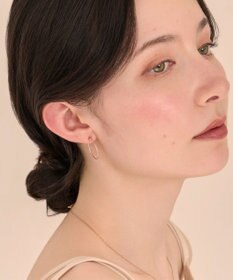 Phoebe 〈金属アレルギー対応〉ファインスレッドフープセラミックポストピアス シンプル/フープピアス