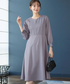 Tiaclasse 【セレモニー・XSサイズ追加・新色追加】ハートネックくるみ釦ワンピース