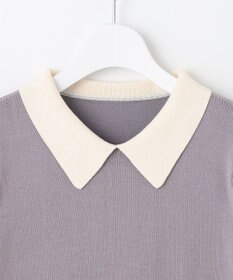 Feroux 【洗える】襟付きニット プルオーバー