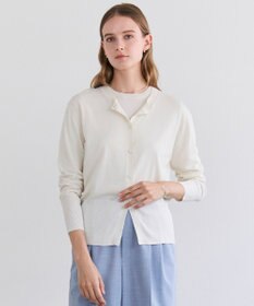 BEIGE， JULIE / コットンシルク クルーネックカーディガン
