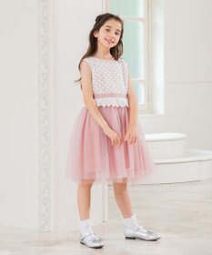 組曲 KIDS 【110-140㎝】フラワーレース ドレス