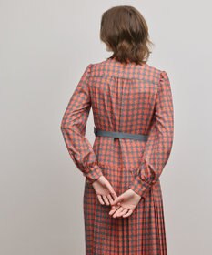 GRACE CONTINENTAL バイカラーチェックプリントワンピース