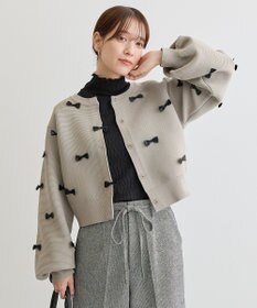 Green Parks ・ｓｗｉｎｇ　ｂｙ　メニーリボンニットカーディガン