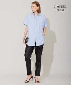 ICB 【WEB限定】ブラウスライクスムース スタンドカラーカットソー