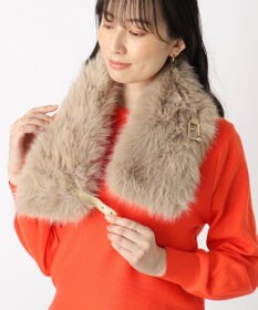 MOONBAT 【WEB限定】FURLA ベルト付きリッチフェイクファーマフラー