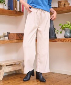 WEGO 【WEB限定/25年秋冬新作/ウエストゴム】裏ベロアワイドイージーパンツ