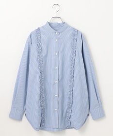 #Newans 【洗濯機可能/シワになりにくい】パネルフリルシャツ