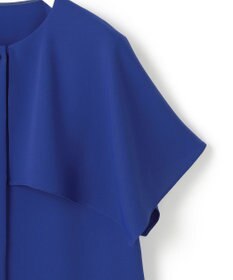 ICB L 【UVカット・接触冷感・防シワ・洗える】エステルダブルクロス ハンカチーフスリーブブラウス