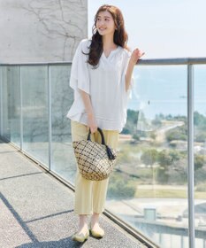 Tiaclasse L センタープレス テーパードパンツ