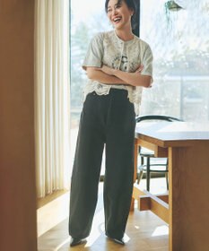 woadblue 石岡真実さん着用 サルエルブレットデニムパンツ ブラック