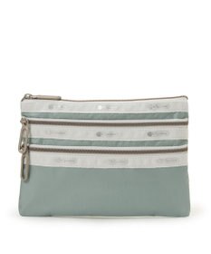 LeSportsac CLASSIC 3 ZIP POUCH/ソフトアークティック/キーライムC