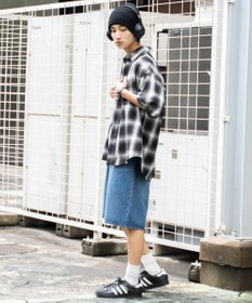 WEGO 【ウエストゴム/手洗い可】デニムバギーショーツ