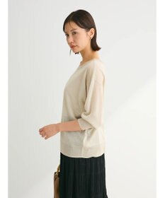 Green Parks ２ｗａｙ　７分袖ブライトシアーニットプルオーバー