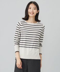 J.PRESS LADIES L 【洗える】VIGODA ボーダー ニット