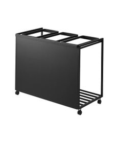 tower 目隠し分別ダストワゴン タワー 45L 3分別 ブラック