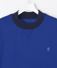 23区GOLF 【23Fondation/MEN】バイカラー モックネックシャツ 余裕のあるサイズ感 着疲れしない