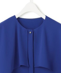 ICB L 【UVカット・接触冷感・防シワ・洗える】エステルダブルクロス ハンカチーフスリーブブラウス